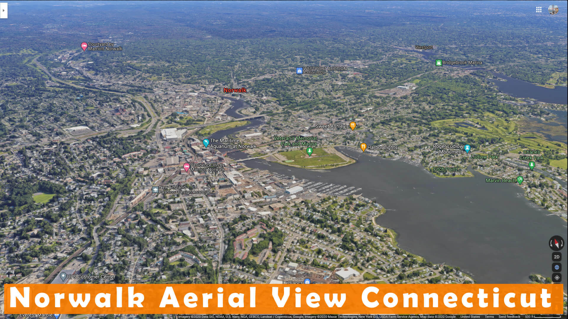 Norwalk Vue Aerienne Connecticut